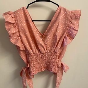 Amazon-crop top with side ties